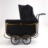 A late 19th century and later Sol-Perams pram by Simmons, Bermondsey, c.