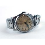 A 1960's unisex stainless steel manual wind wristwatch by Rolex,