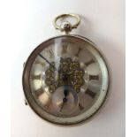 A late 19th century silver cased open face pocket watch,