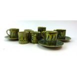 A set of twelve Cantagalli coffee cans and saucers,