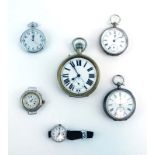 Two silver cased open face pocket watches,