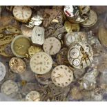 A mixed group of loose wristwatch movements (qty) CONDITION REPORT: Spare parts