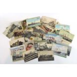 A group of postcards including several locomotives by London & North Western Railway Company,