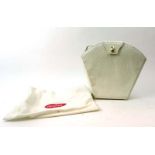 A 1986 Carey Adina white ostrich skin handbag