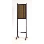 A 19th century mahogany and embroidered firescreen, h.