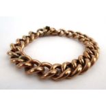 A 9ct yellow gold curblink bracelet,