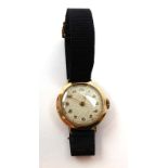 An early 20th century ladies 9ct yellow gold cased wristwatch,