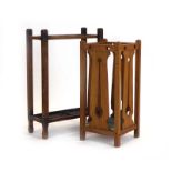 A Commercial Arts & Crafts oak umbrella/stickstand,