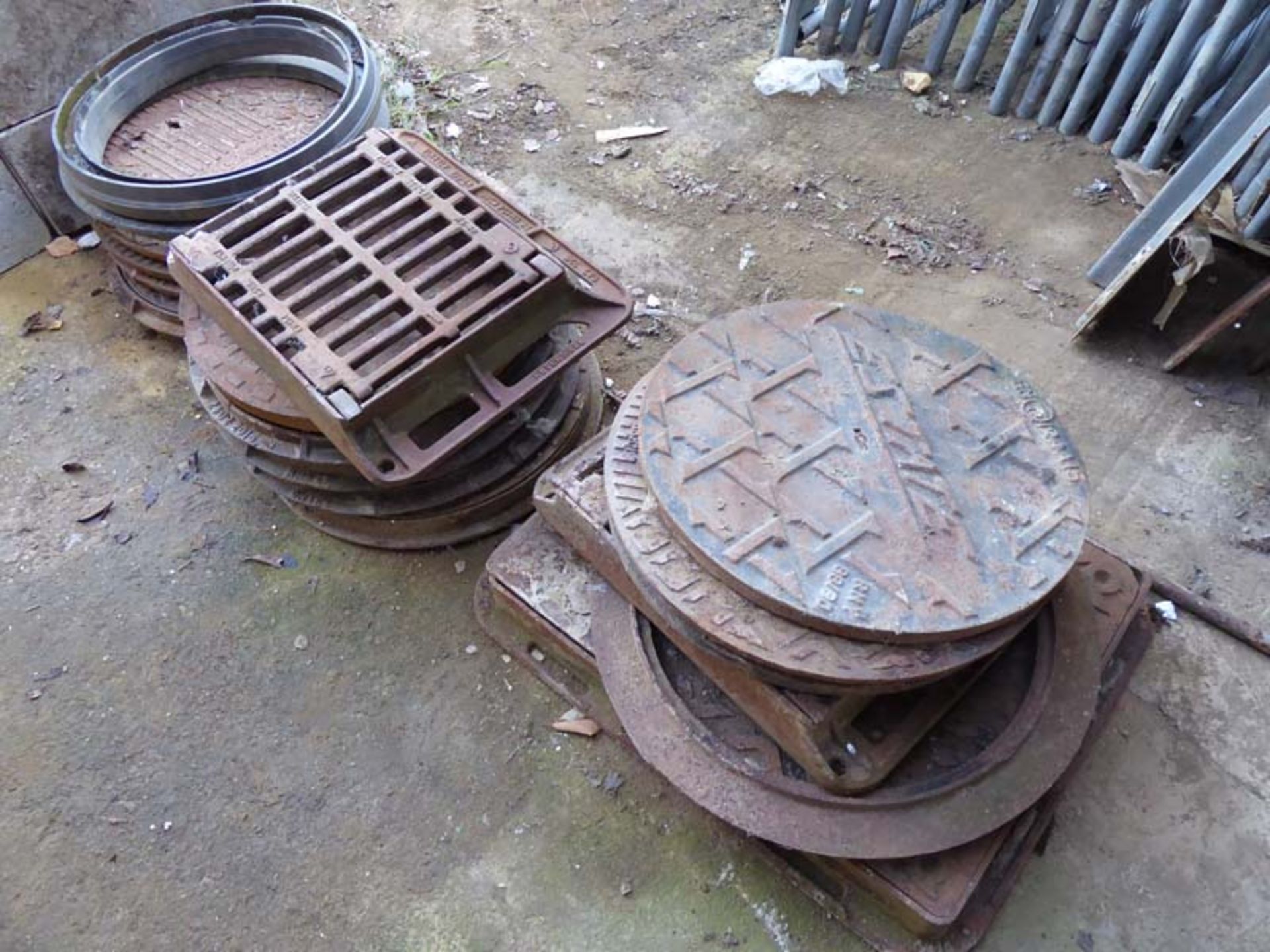 Various cast iron inspection covers, concrete surrounds etc - Image 2 of 2