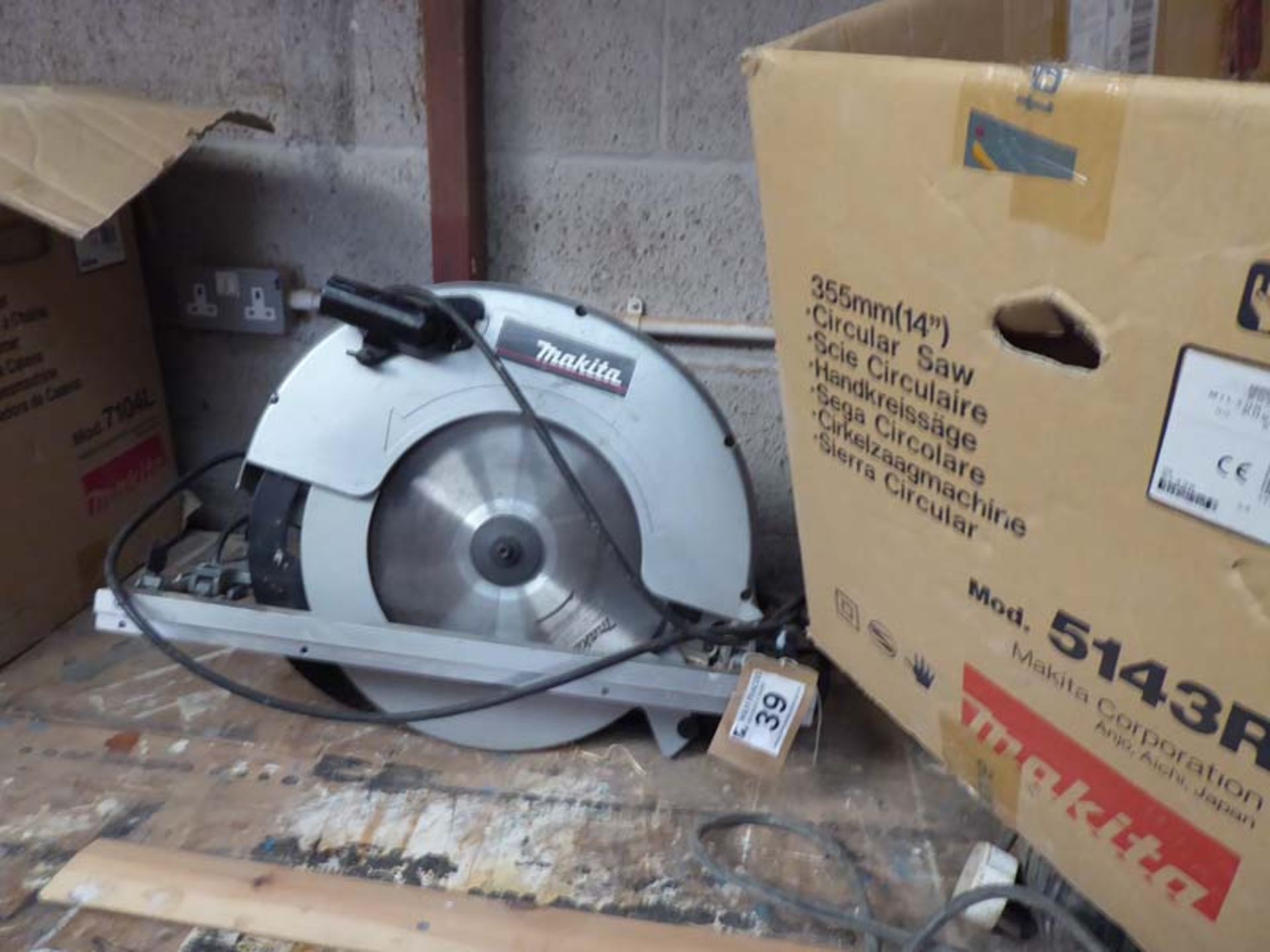 Makita 5143R 355mm circular saw, single phase electric (with original box)