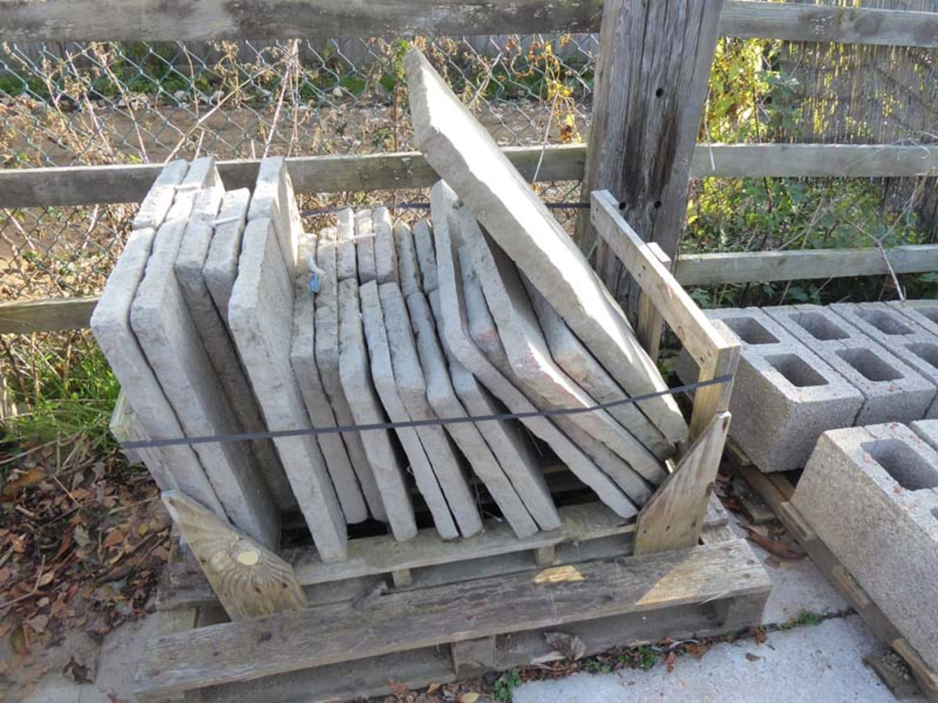 Stillage of concrete York stone style paving slabs - Image 2 of 2