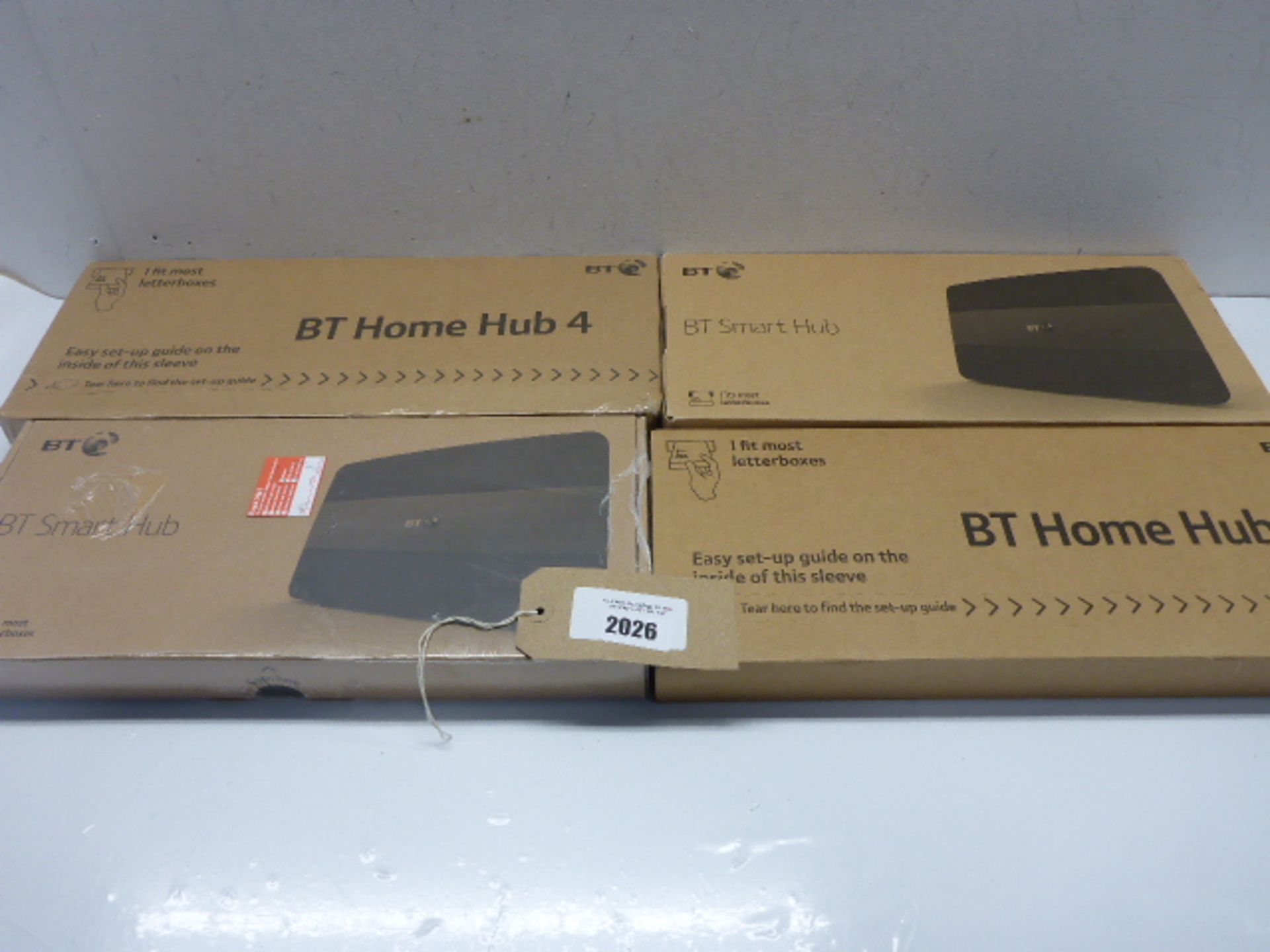 Bag containing 2 x BT smart hub kits and 2 x BT home hub 4