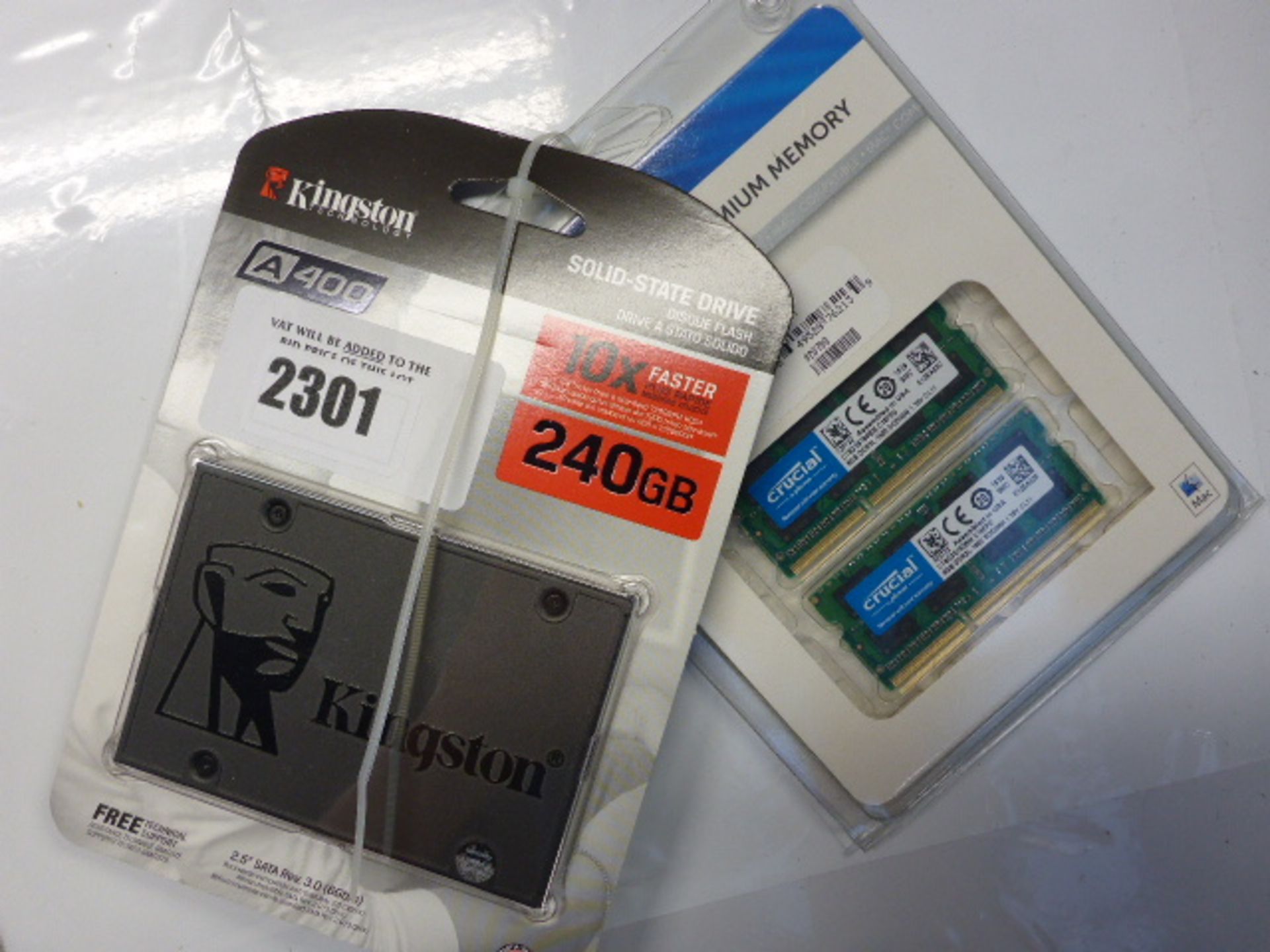 Kingston 240GB SSD plus Crucial 16GB RAM