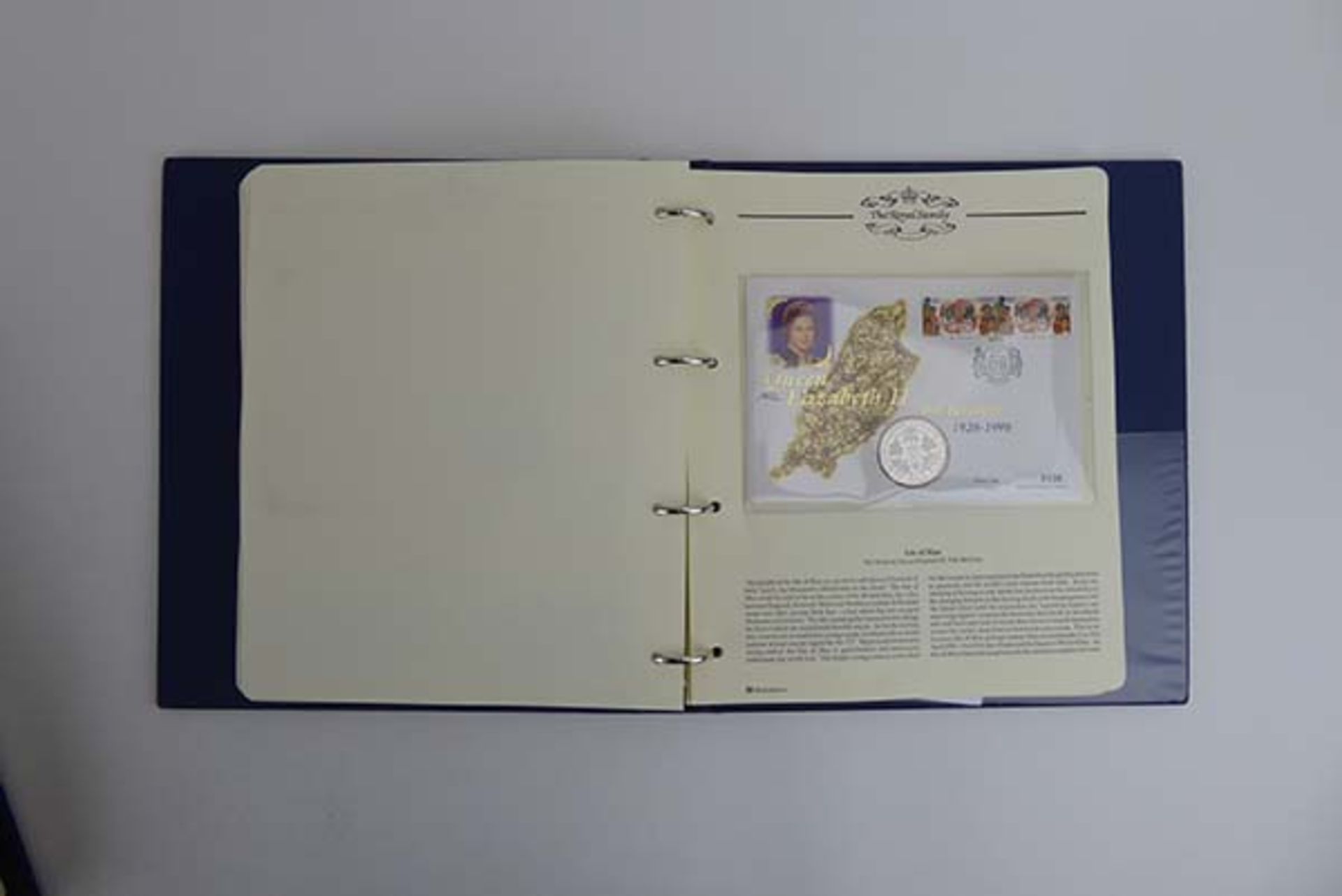 Westminster Cover Album: HM Queen Elizabeth 70th Birthday including 2 crowns, 4 £5 coins, 1 £2 coin,