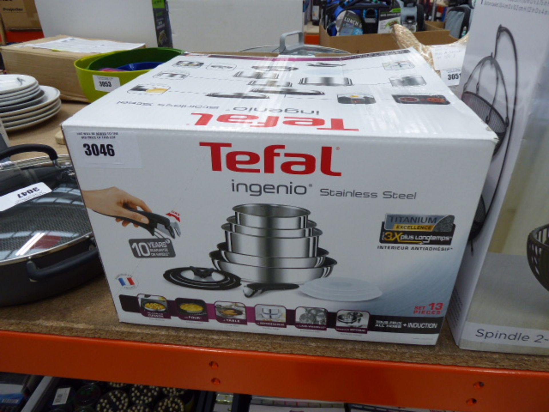 Box tefal stainless steel clip pot set