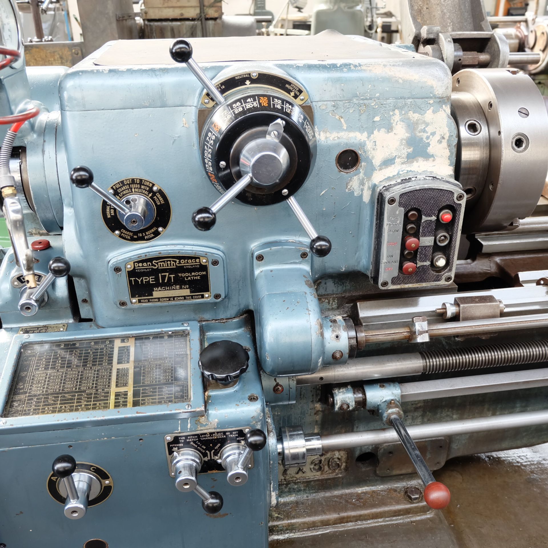 A Dean Smith and Grace Type 17T Toolroom Centre Lathe, 17in swing, 36in centres. - Image 3 of 5