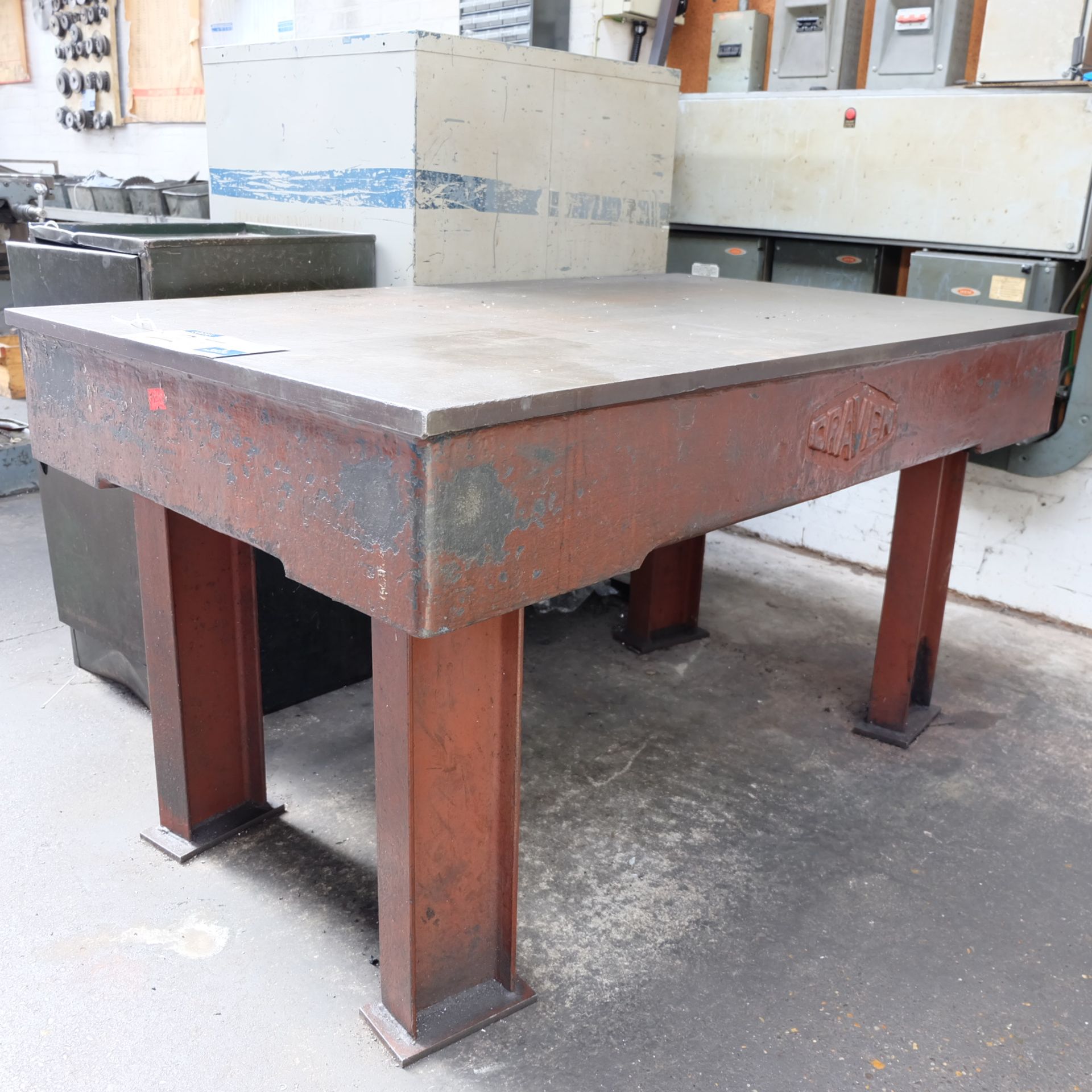 A Craven Cast Iron Surface Table, 36in x 60in x 32in h. - Image 2 of 2