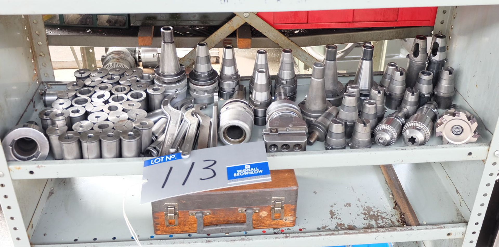 Assorted Quick Change Milling Chucks including Face Mill and Narex Boring and Facing Head.