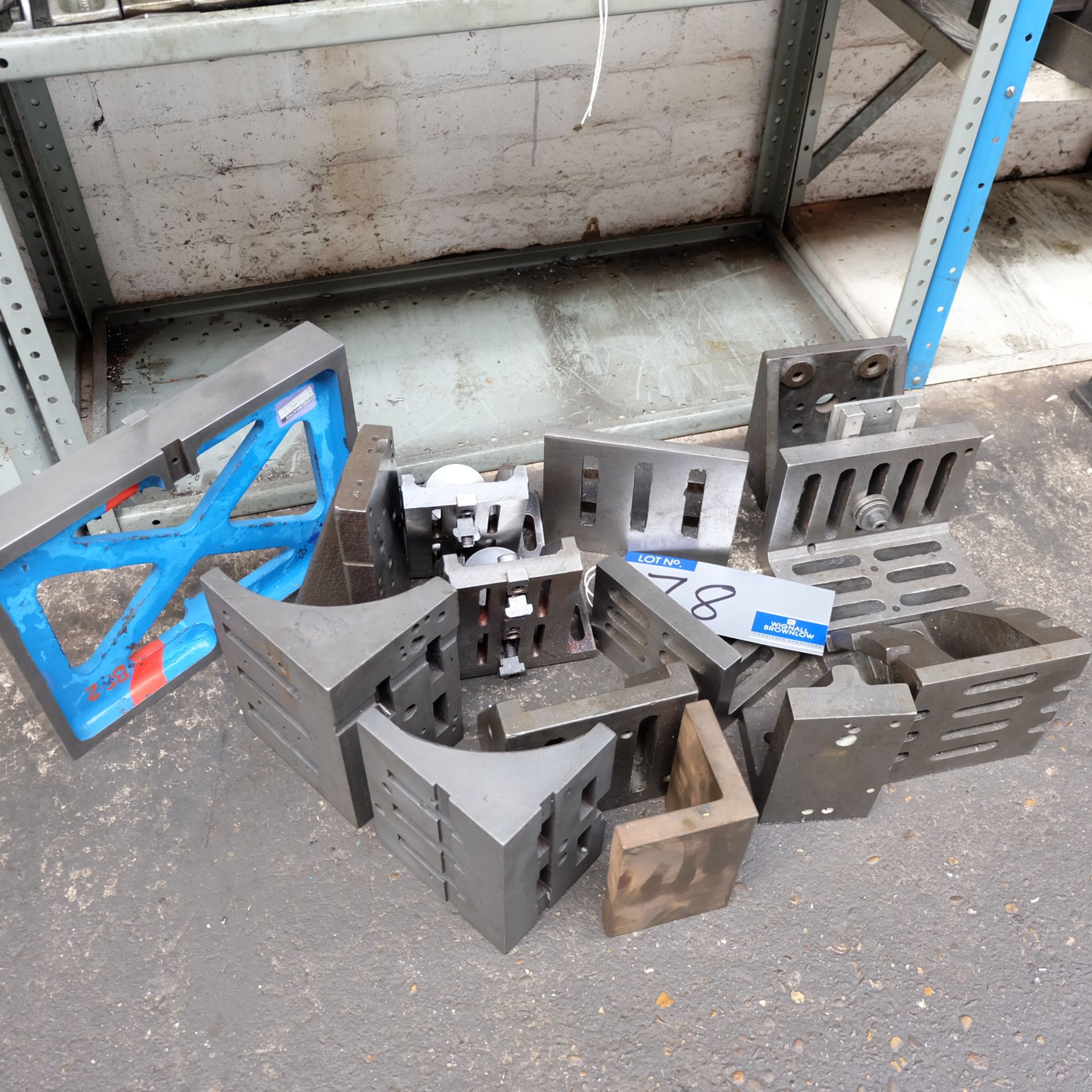 Approx. 13 Various Angle Plates with A Box Square.