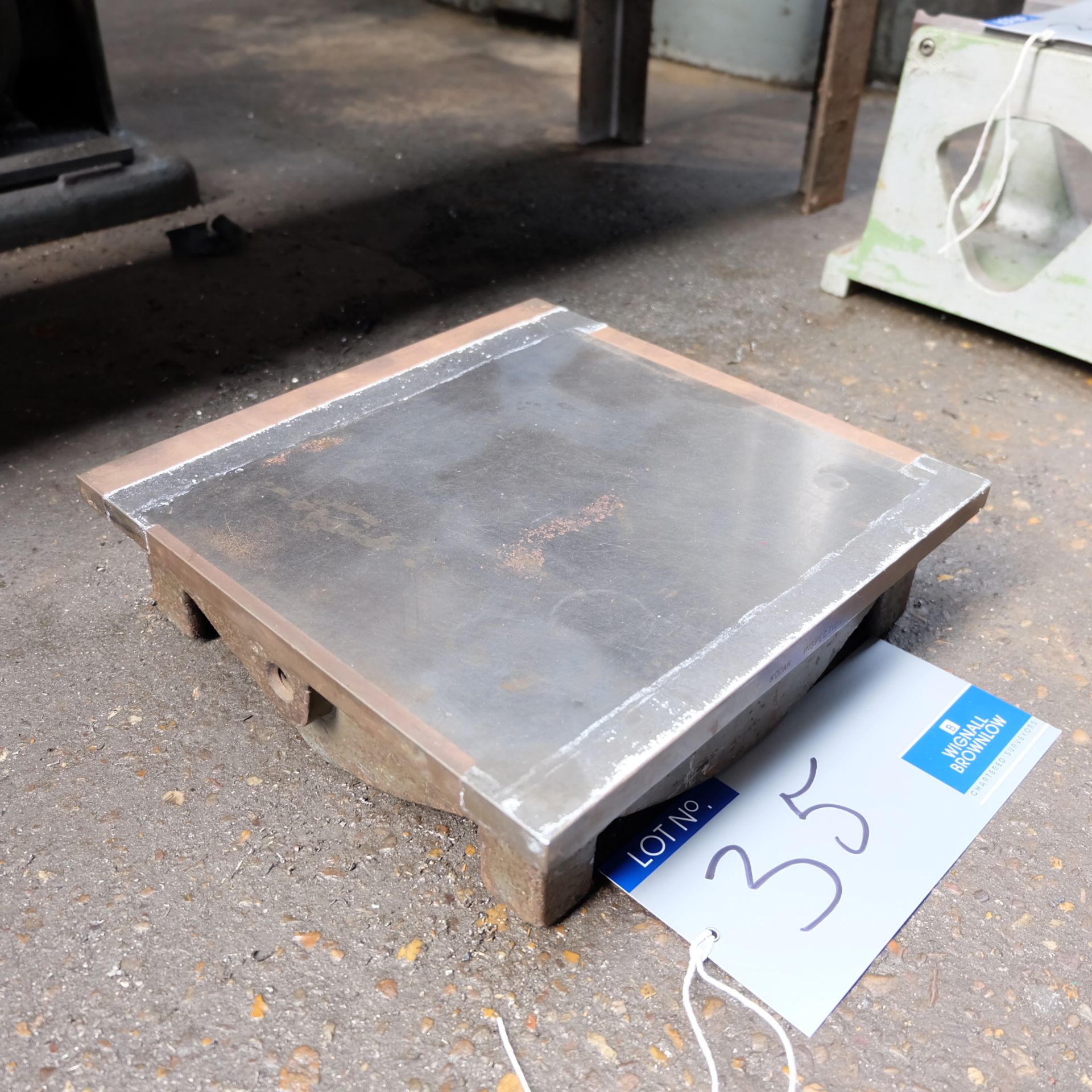 A Cast Iron Surface Plate, 12in x 12in.