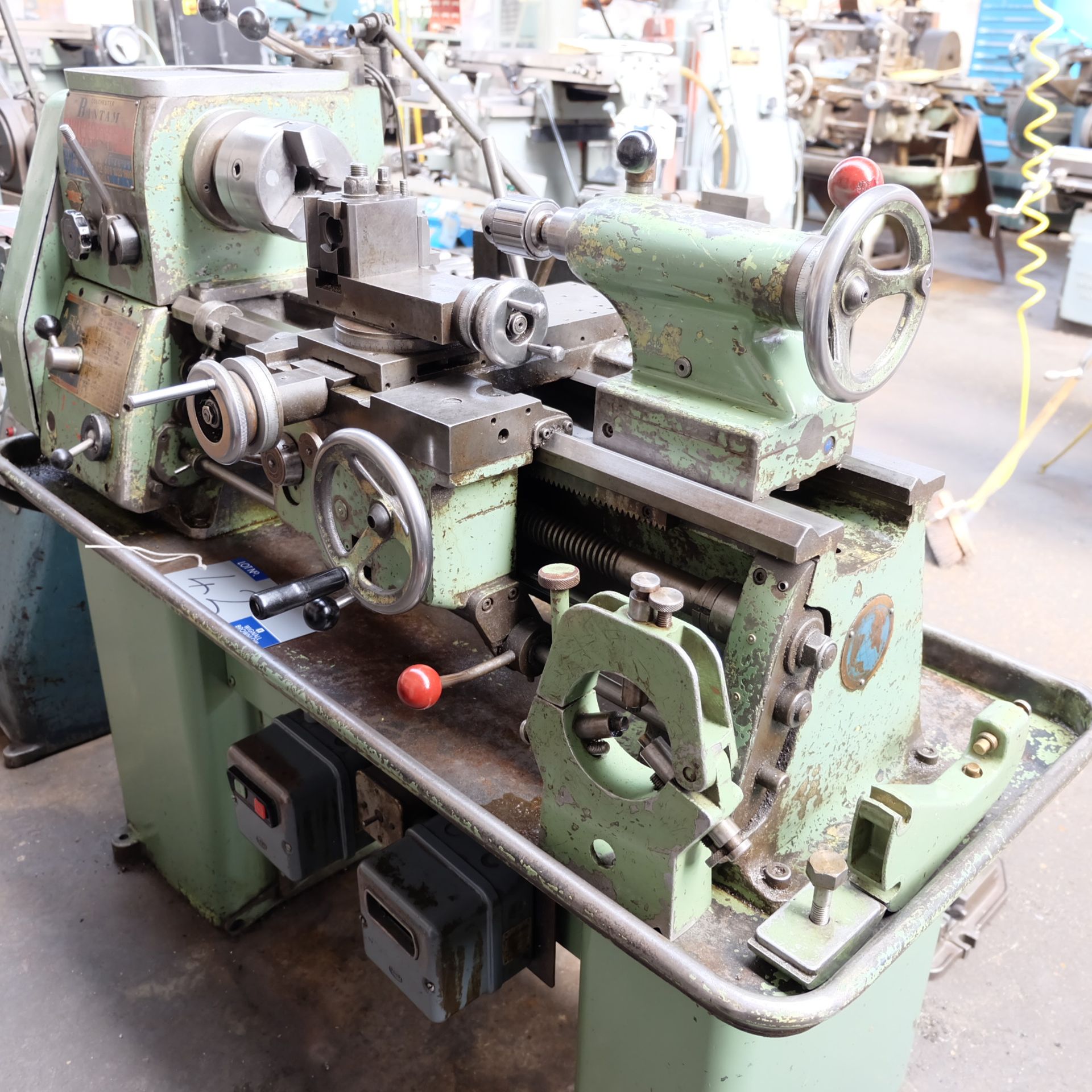 A Colchester Bantam 1600 SS and SC Lathe, 11in swing x 20in centres with fixed and travelling - Image 3 of 4