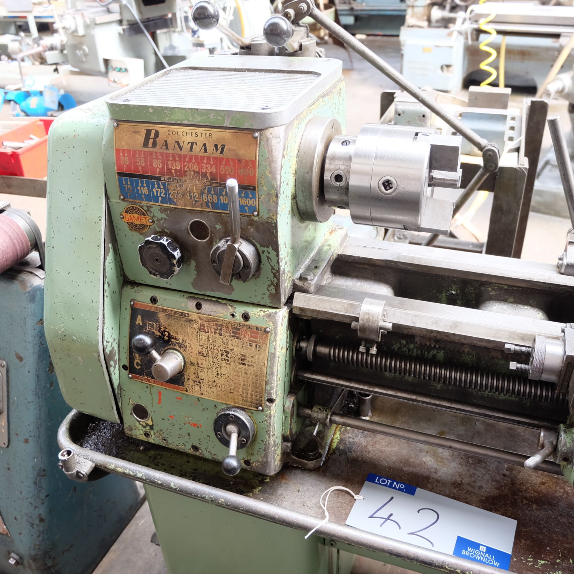 A Colchester Bantam 1600 SS and SC Lathe, 11in swing x 20in centres with fixed and travelling - Image 2 of 4
