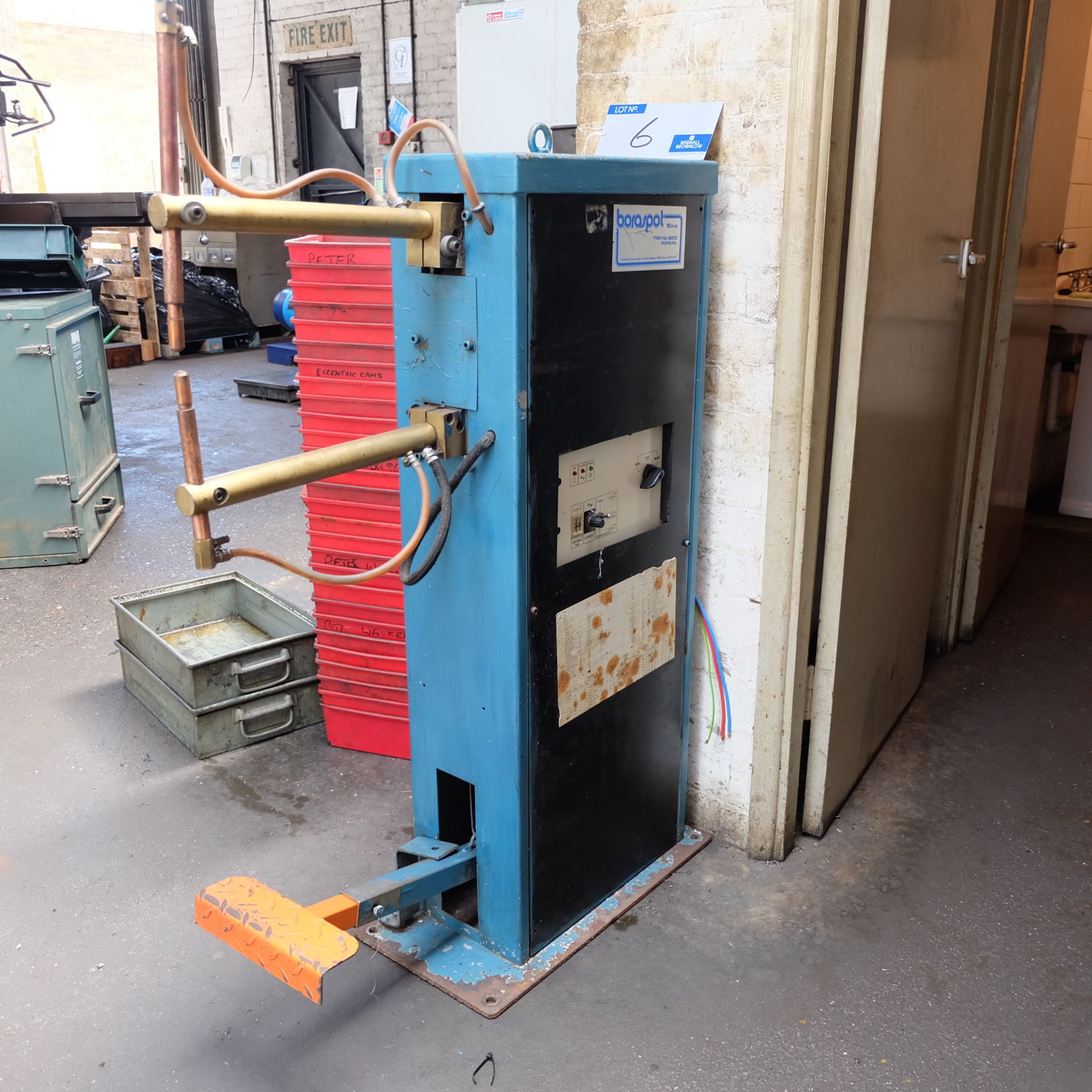 A Boraspot 16kVA Spot Welder: 15in throat.