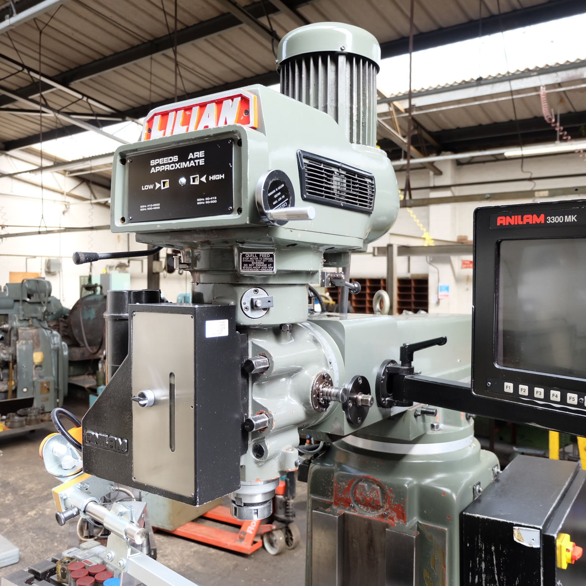 A LILIAN Model 5VH CNC Vertical Turret Head Milling Machine No.9865 (2000), 54in x 10in table - Image 3 of 8