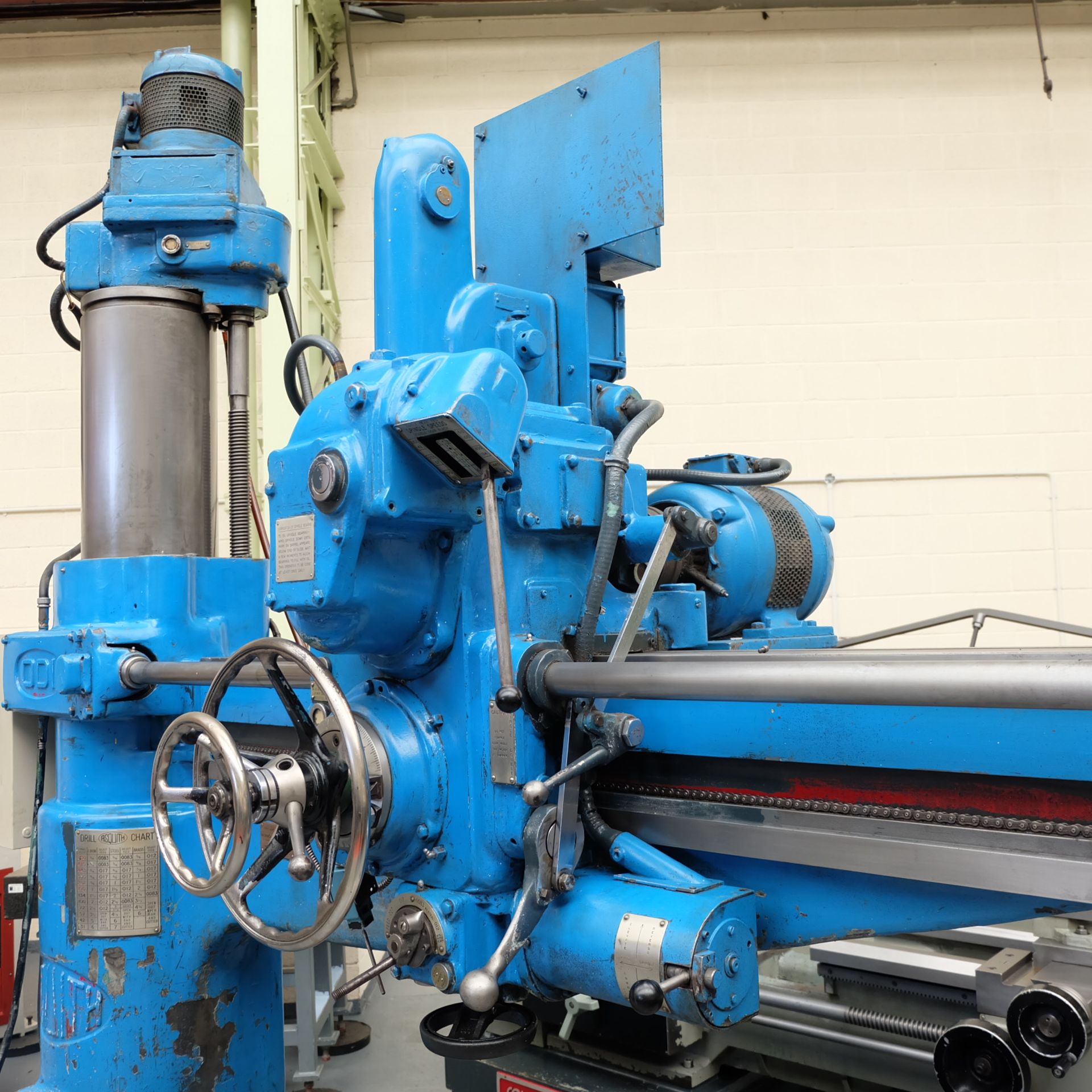 An Asquith Type ODI 6ft Radial Arm Drilling Machine, Spindle Taper 5 Morse, Spindle Speeds 31- - Image 3 of 10