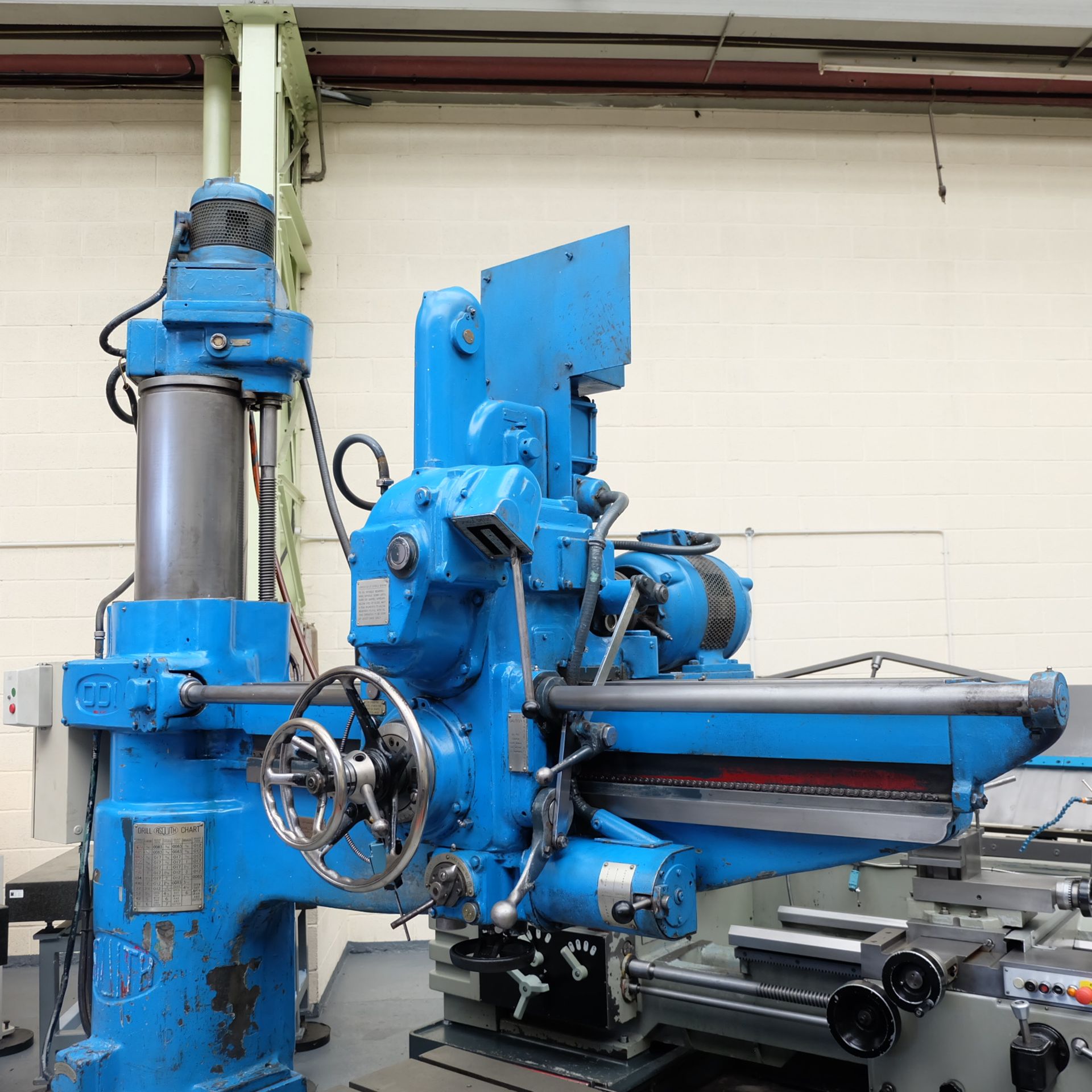 An Asquith Type ODI 6ft Radial Arm Drilling Machine, Spindle Taper 5 Morse, Spindle Speeds 31- - Image 2 of 10