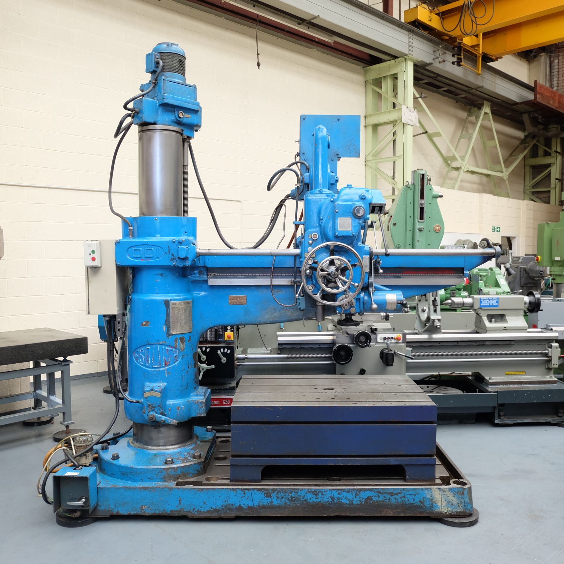 An Asquith Type ODI 6ft Radial Arm Drilling Machine, Spindle Taper 5 Morse, Spindle Speeds 31-