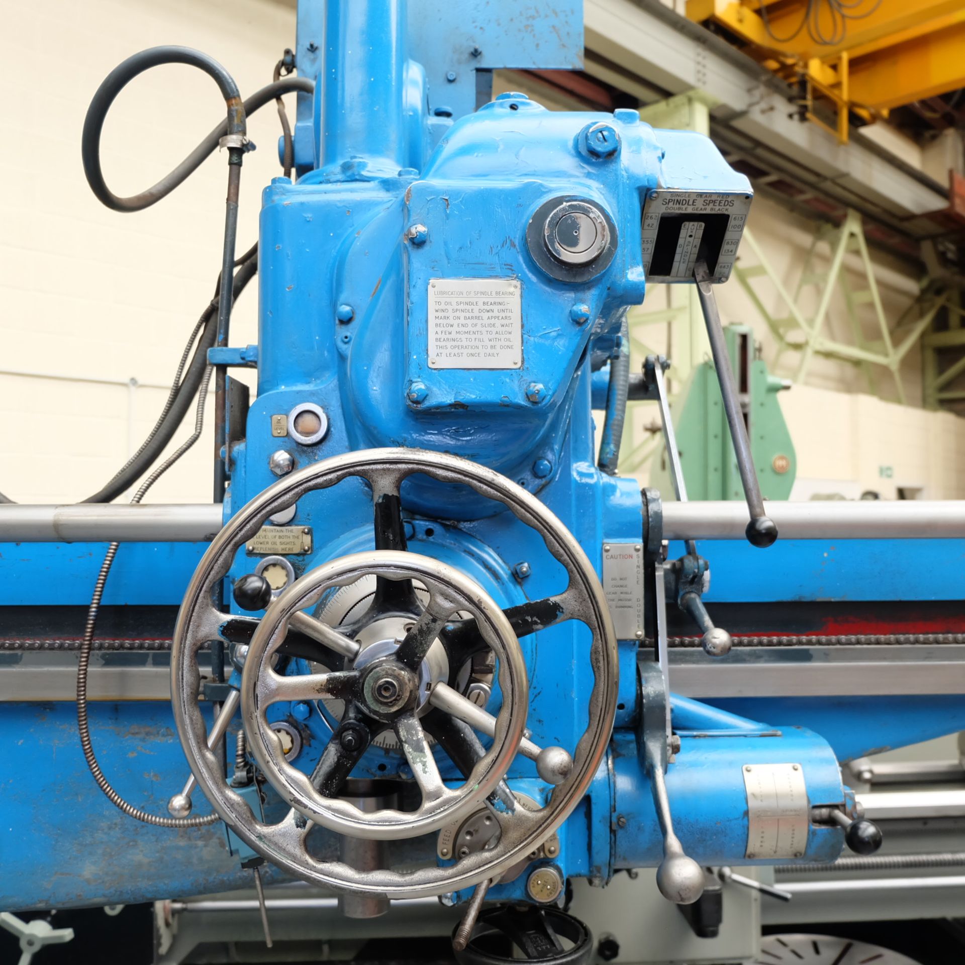 An Asquith Type ODI 6ft Radial Arm Drilling Machine, Spindle Taper 5 Morse, Spindle Speeds 31- - Image 7 of 10