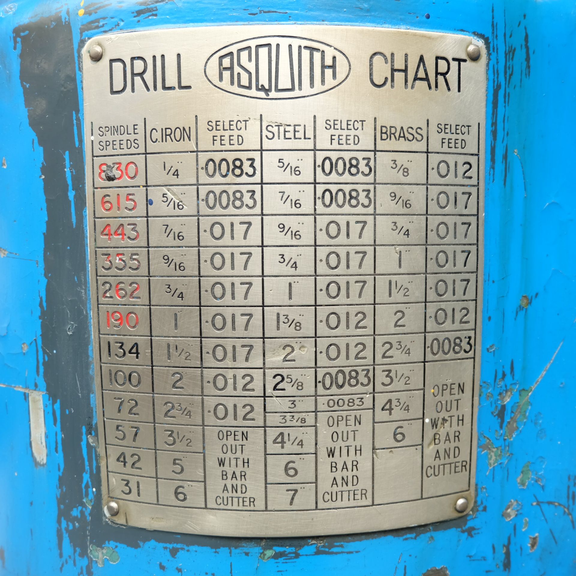 An Asquith Type ODI 6ft Radial Arm Drilling Machine, Spindle Taper 5 Morse, Spindle Speeds 31- - Image 6 of 10