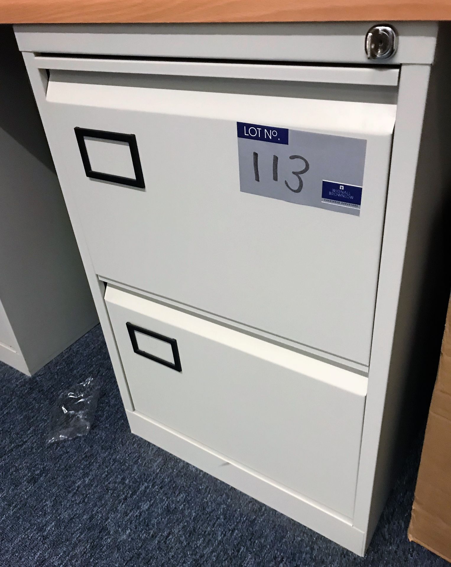 A 2 drawer Filing Cabinet.