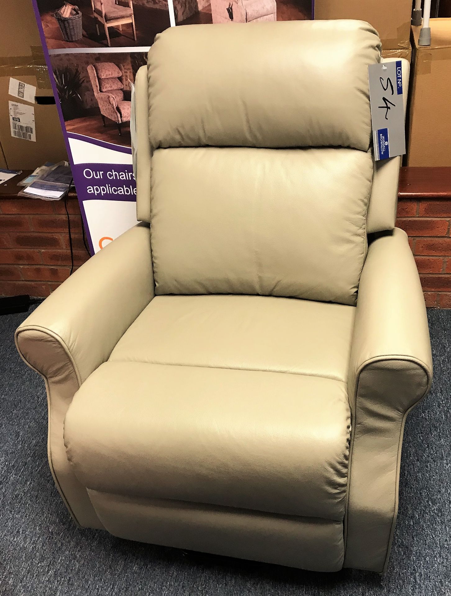 A Roma Medical Willow Luxury Leather Rise and Recline Dual Motor Armchair.