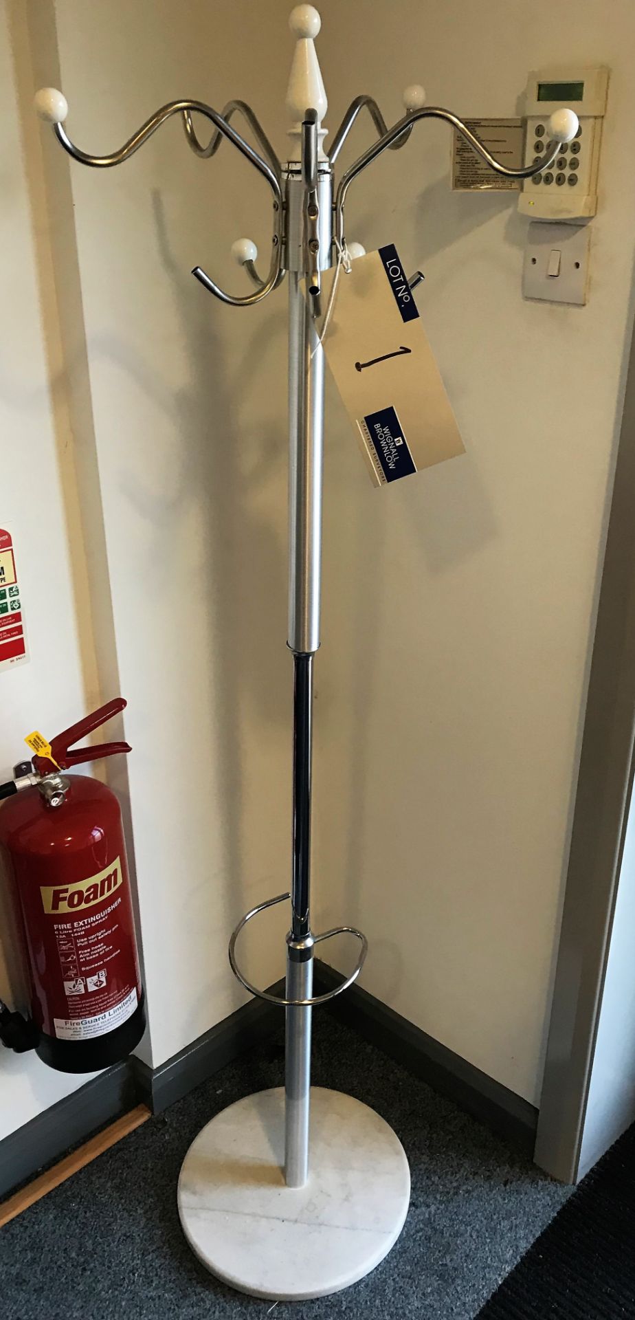 A Chromed Steel Hat and Coat Stand (Normanton).