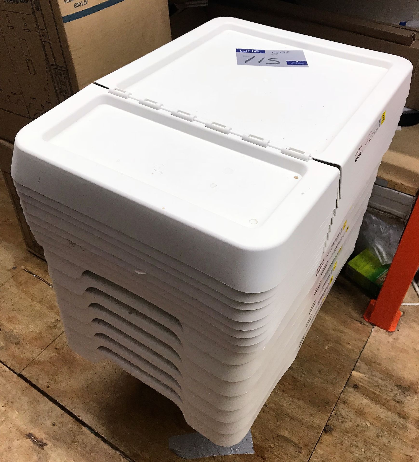 8 Plastic Ingredients Bins with lids (Cornford Road, Blackpool).