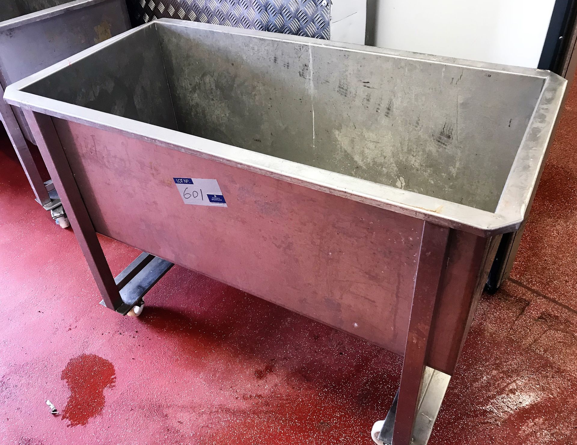 A Stainless Steel Utility Wash Unit, 1200 x 600 x 860mm h, 450mm dp (Cornford Road, Blackpool).