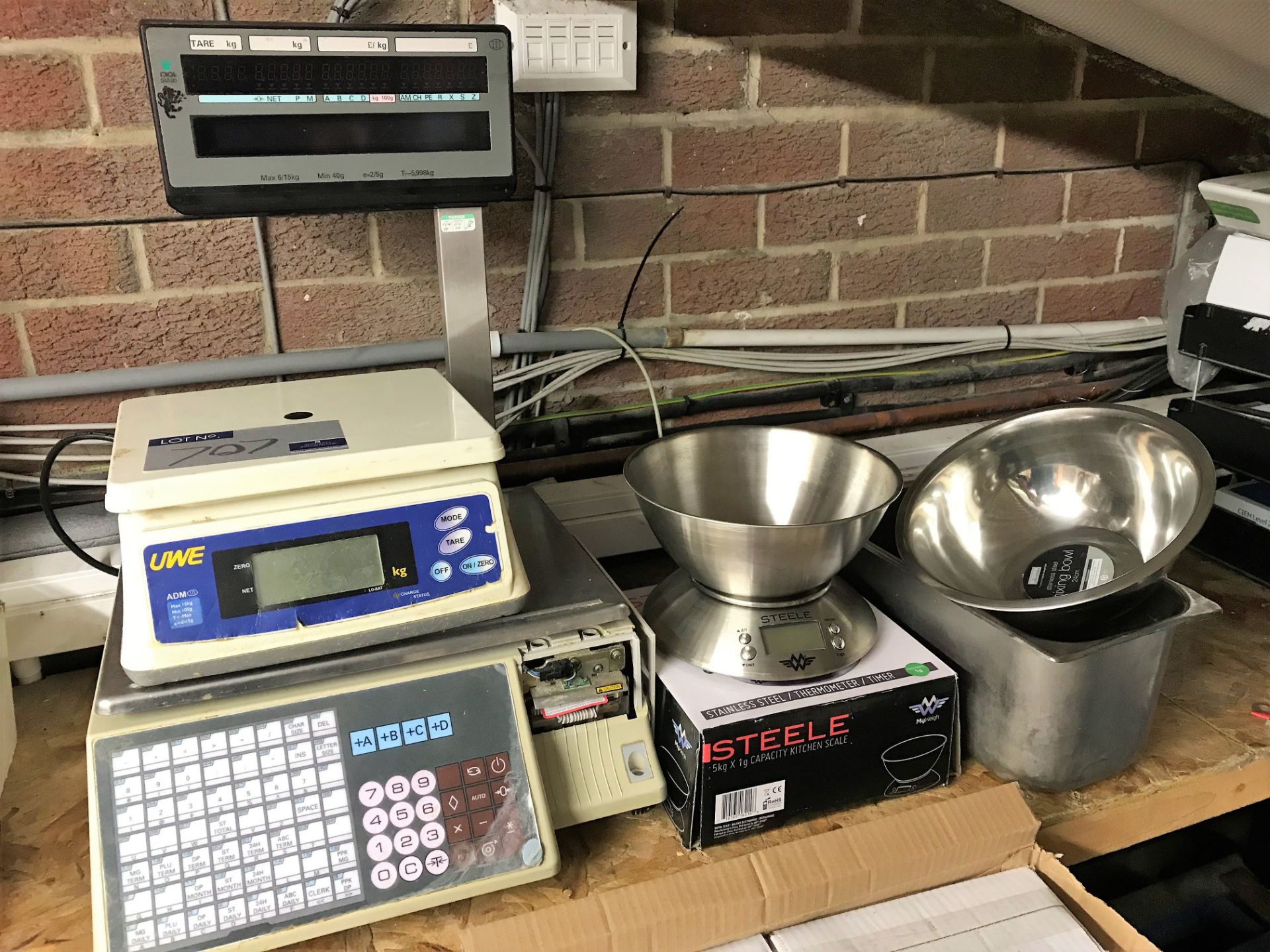3 sets of Scales (all faults) with 2 Stainless Steel Bowls (Cornford Road, Blackpool).