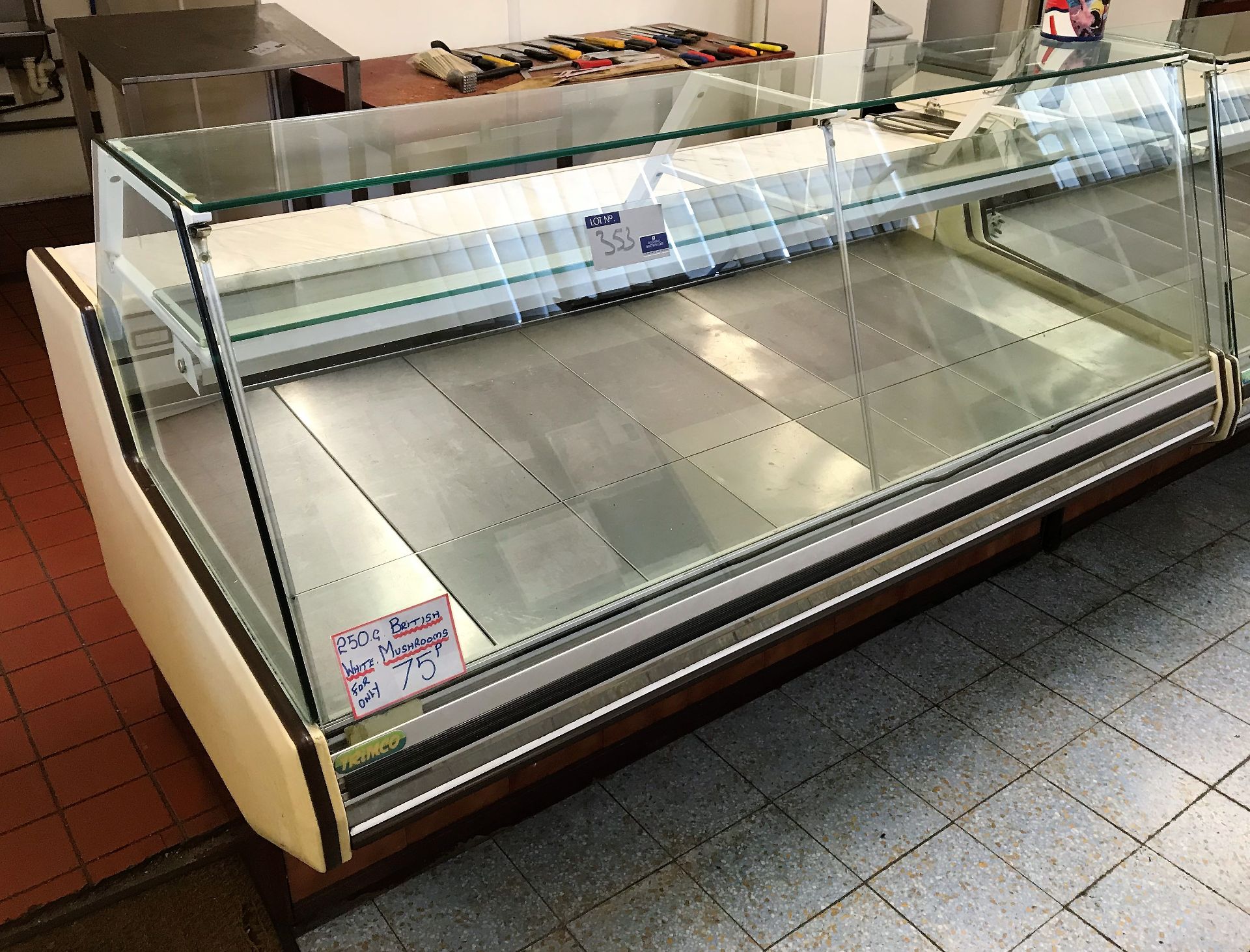 A Trimco Refrigerated Display Counter, 78in w x 44in dp x 48in h with undercounter storage (