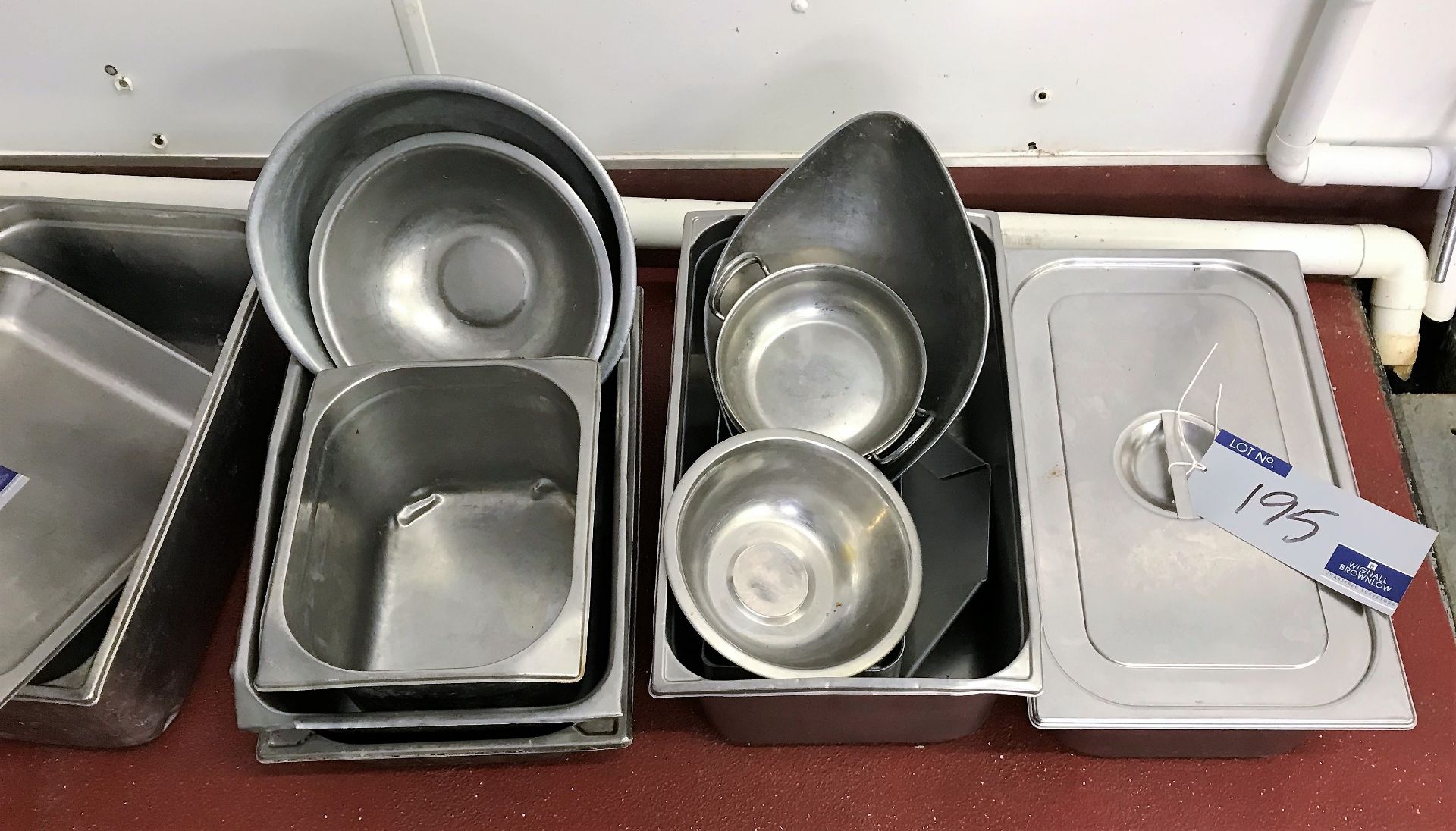 Miscellaneous Stainless Steel Bowls, Pans and Tray - Image 2 of 2