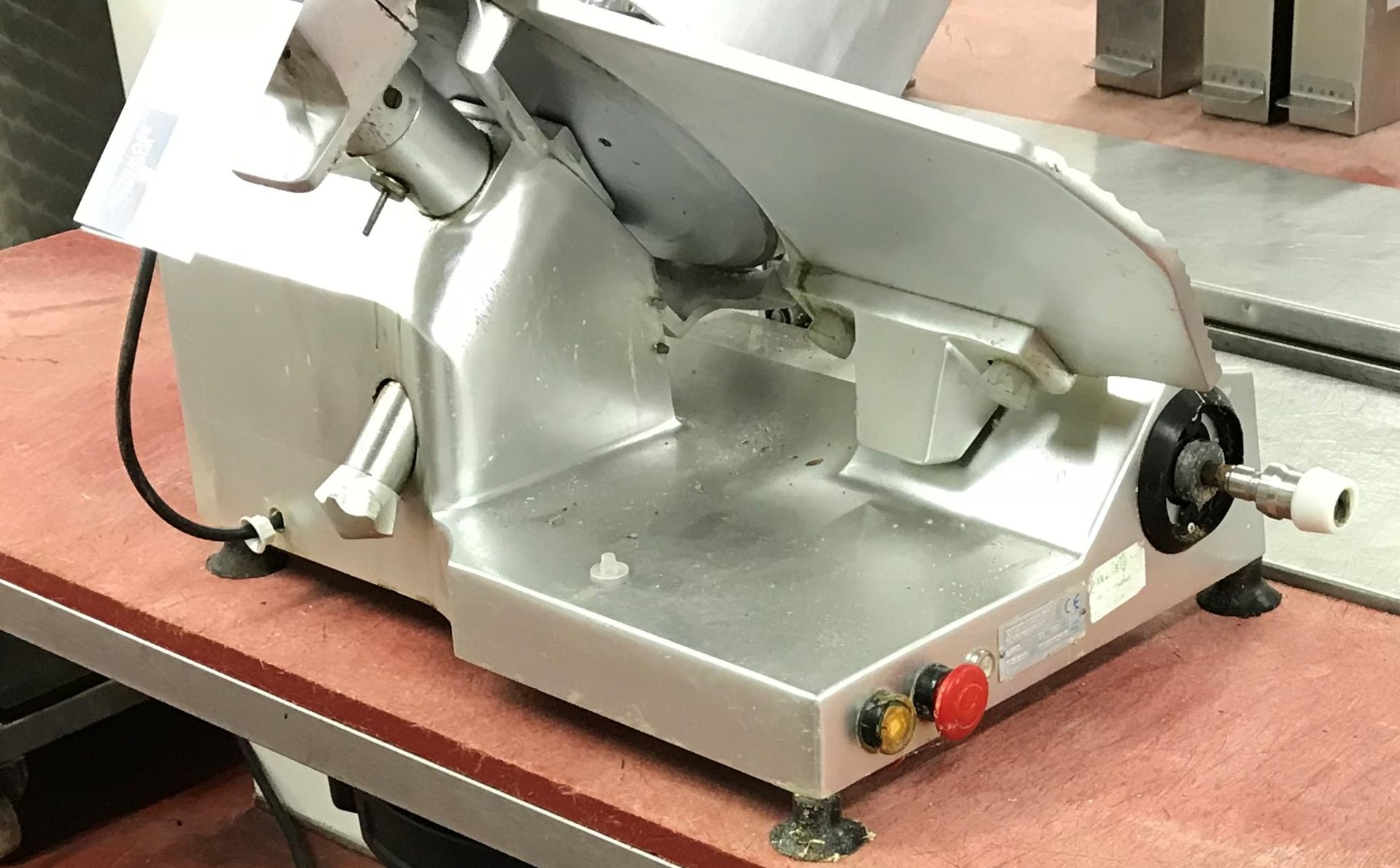 A Crypto Peerless MAX300 Gravity Feed Meat Slicer No.0000005476 (Fleetwood).