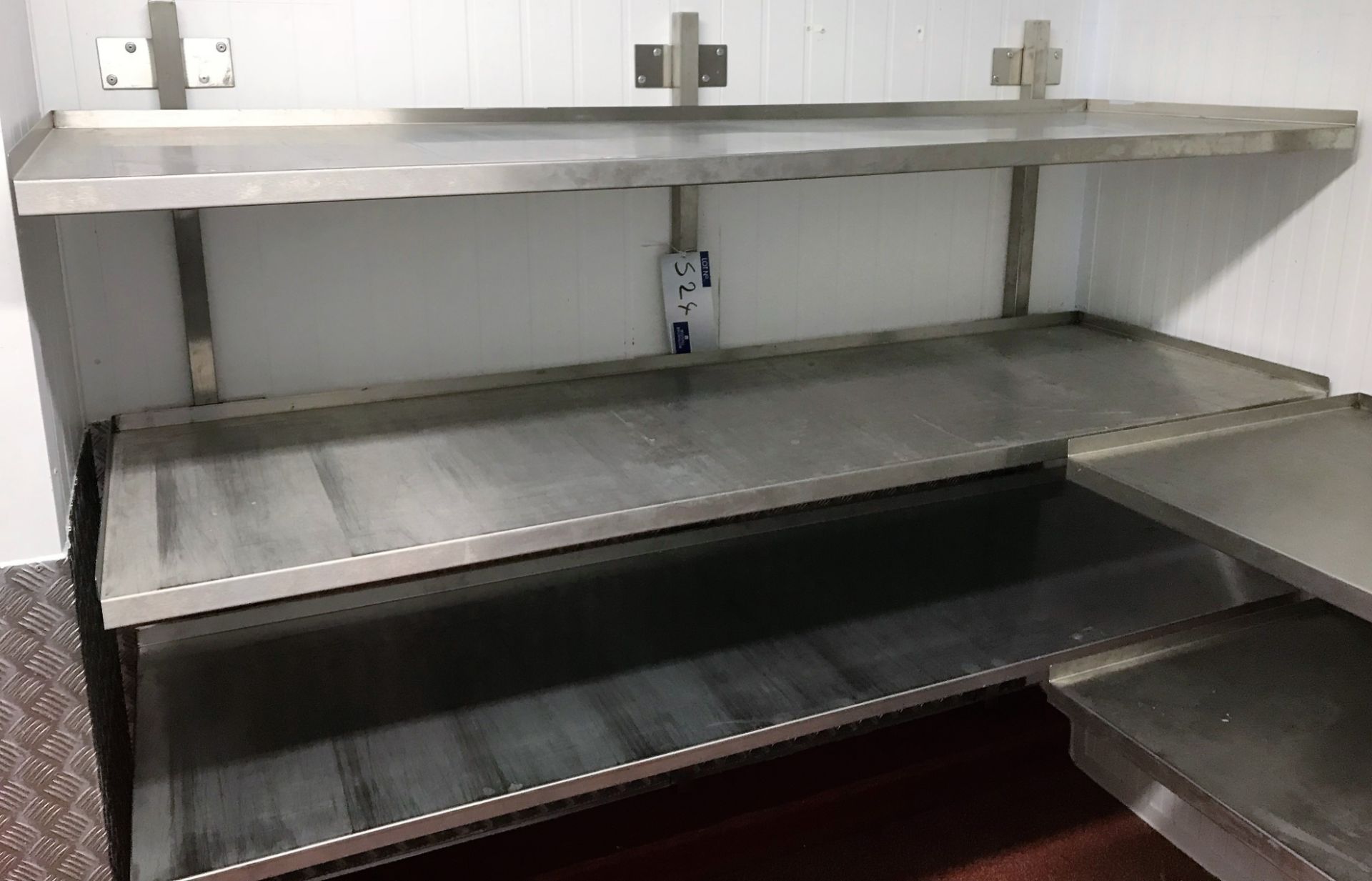 3 Stainless Steel Shelves, 2100 x 680mm (Cornford Road, Blackpool).