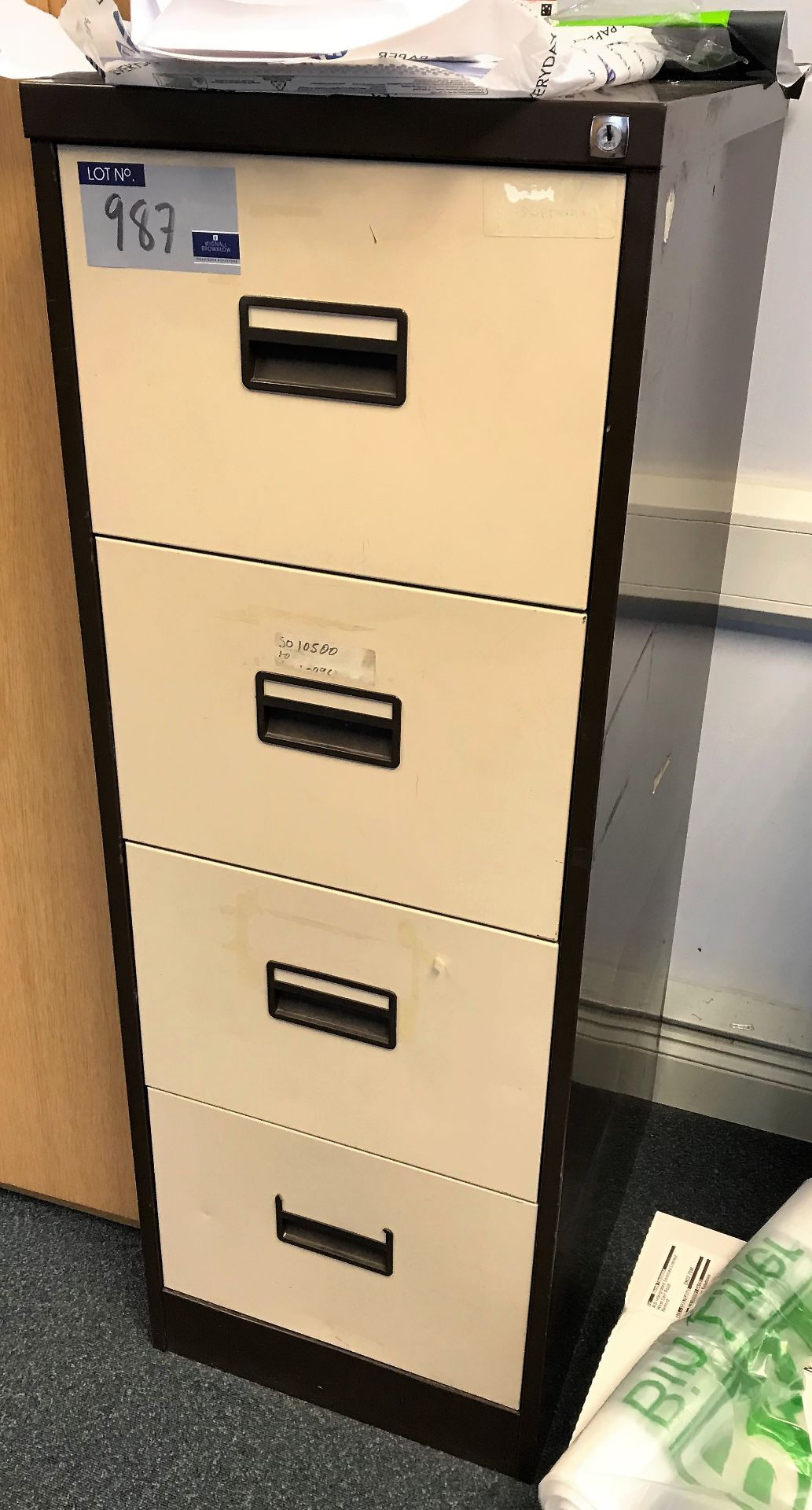 A 4 drawer Filing Cabinet.