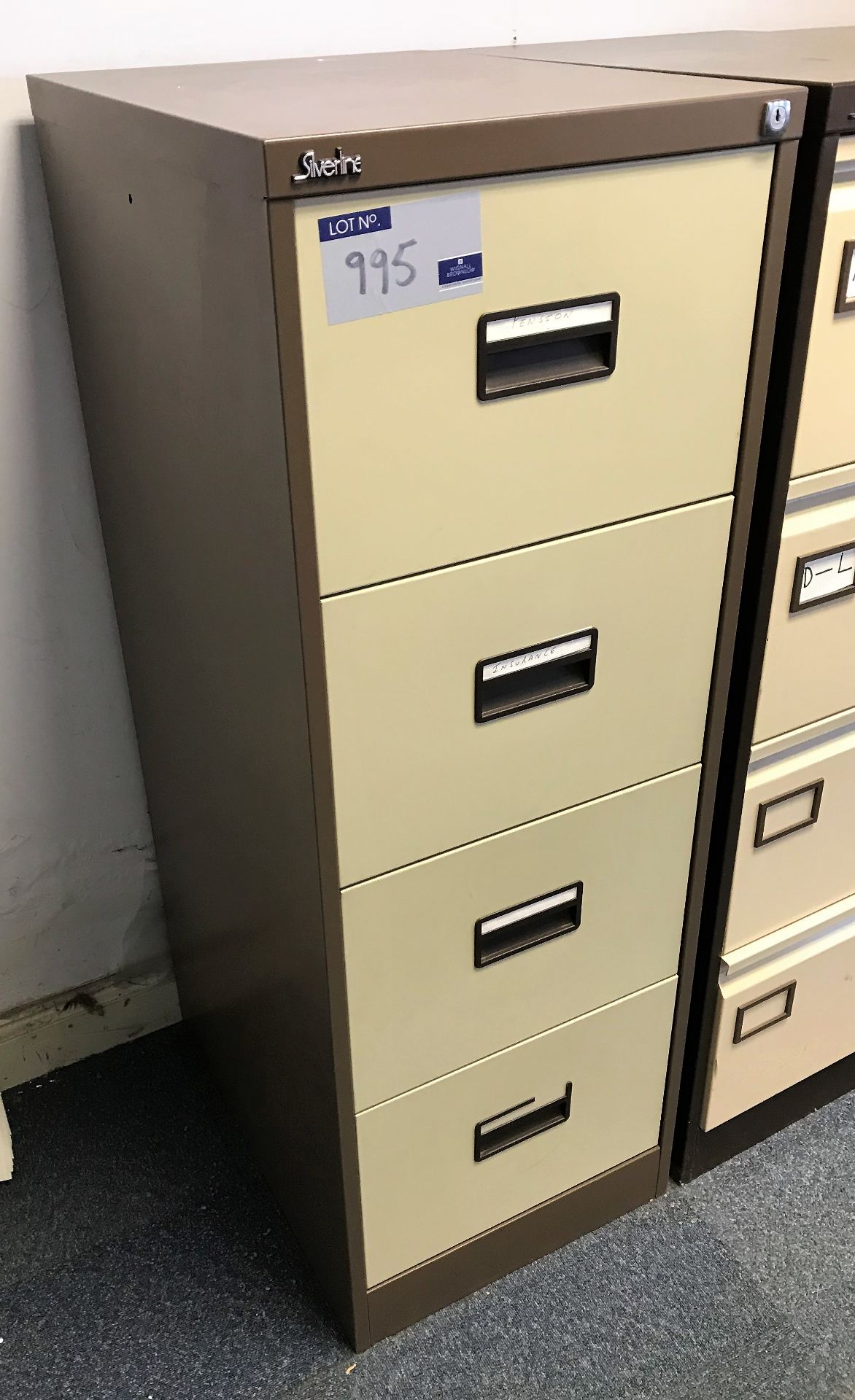 A 4 drawer Filing Cabinet.