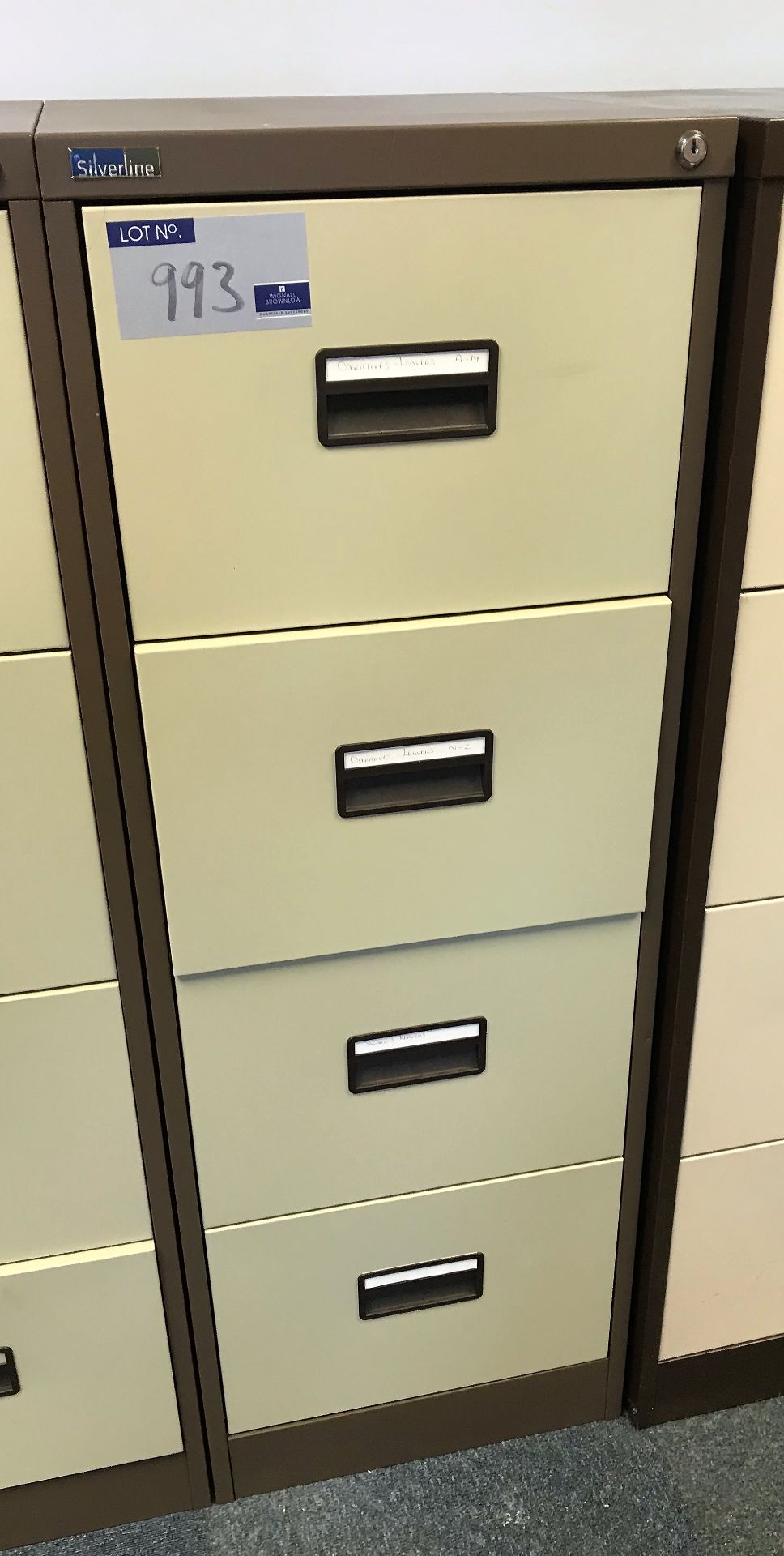 A 4 drawer Filing Cabinet.