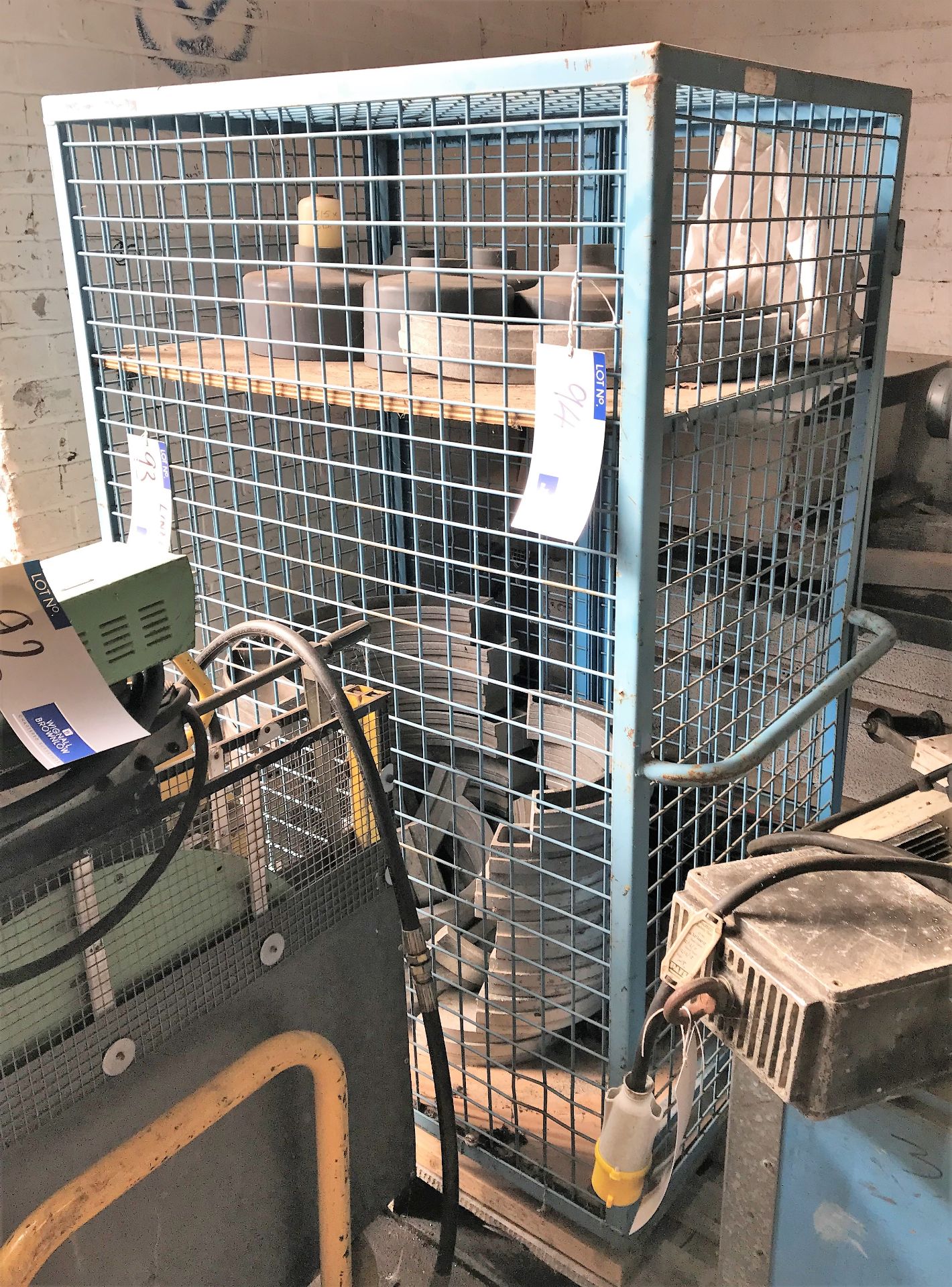 A Welded Steel Mesh Storage Cage, 41in x 28in x 60in h.