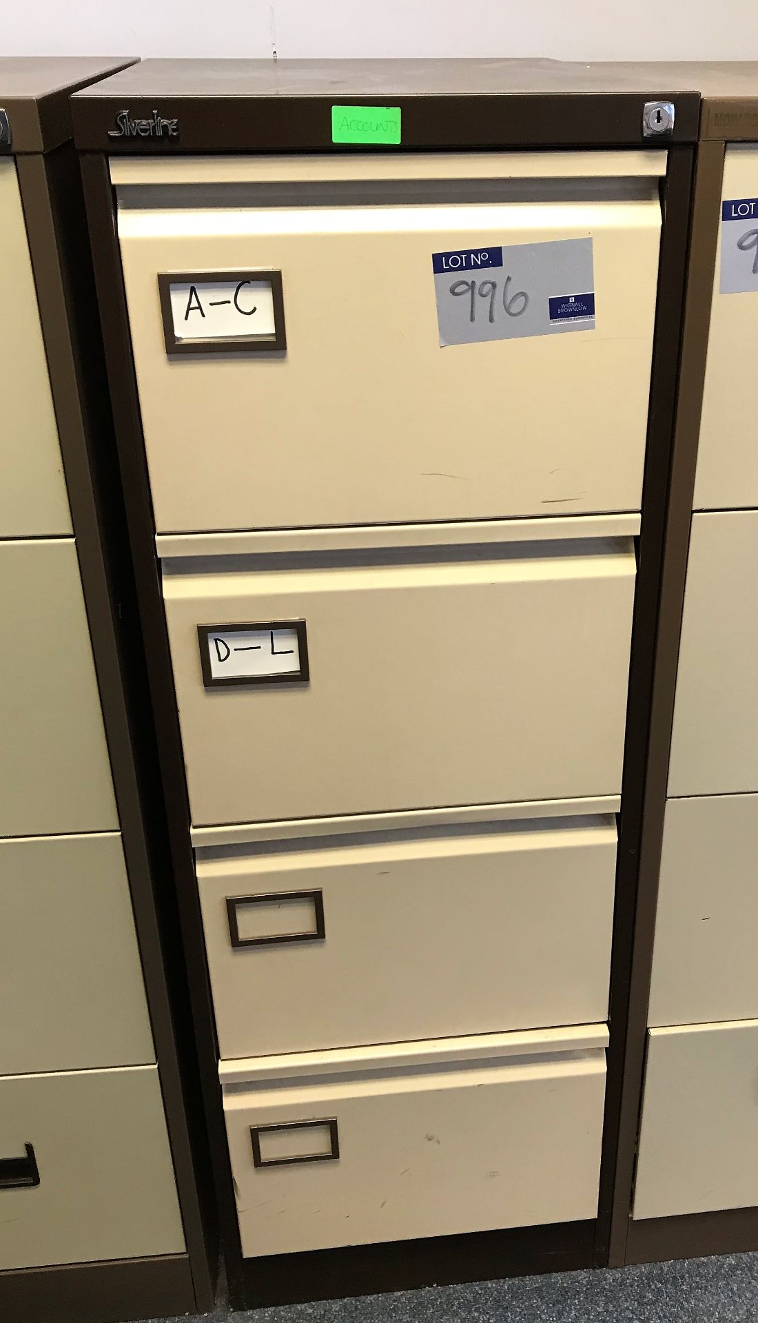 A 4 drawer Filing Cabinet.