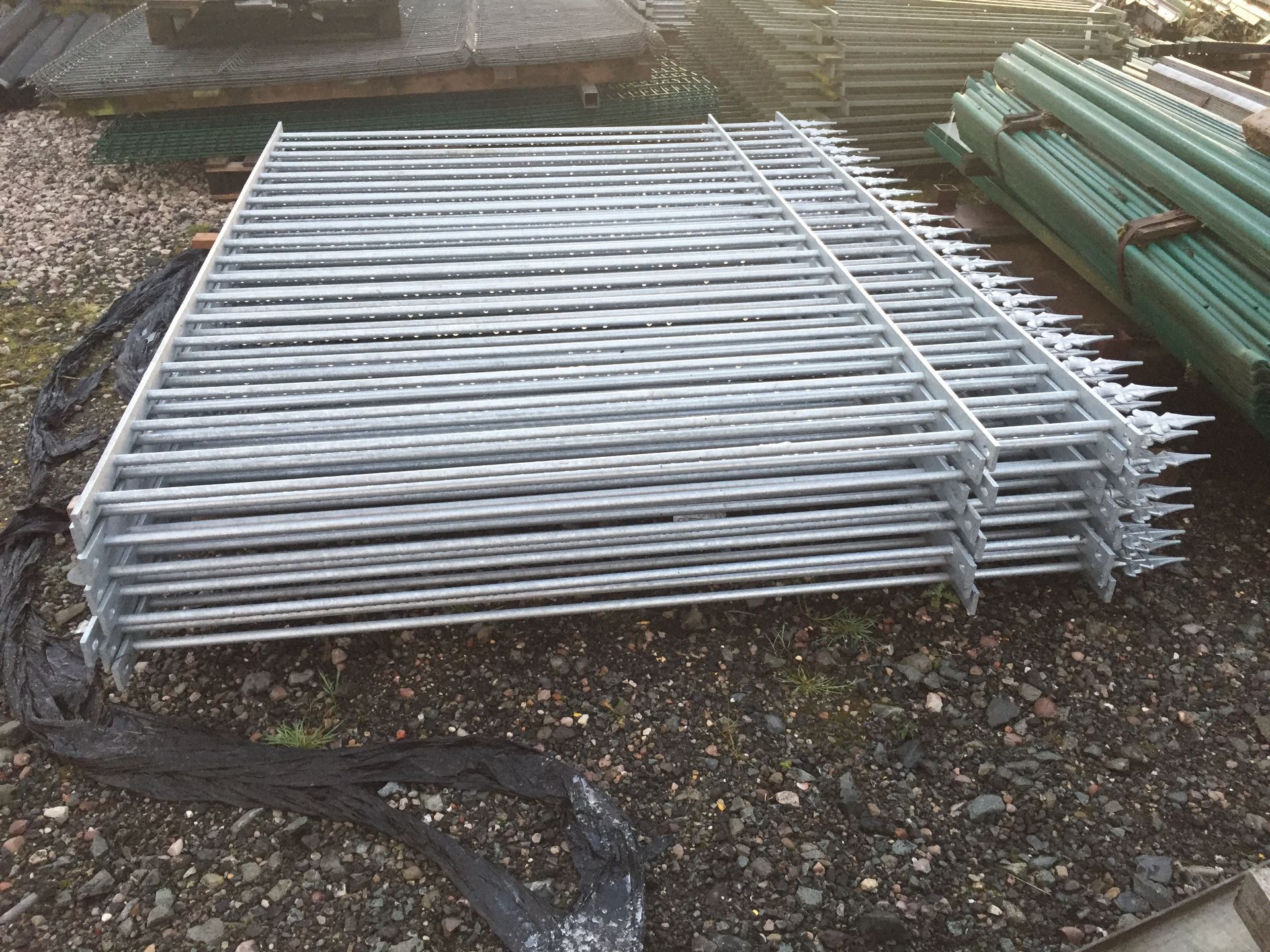 8 x New Galvanised Spiked Fence Panels - Image 2 of 3