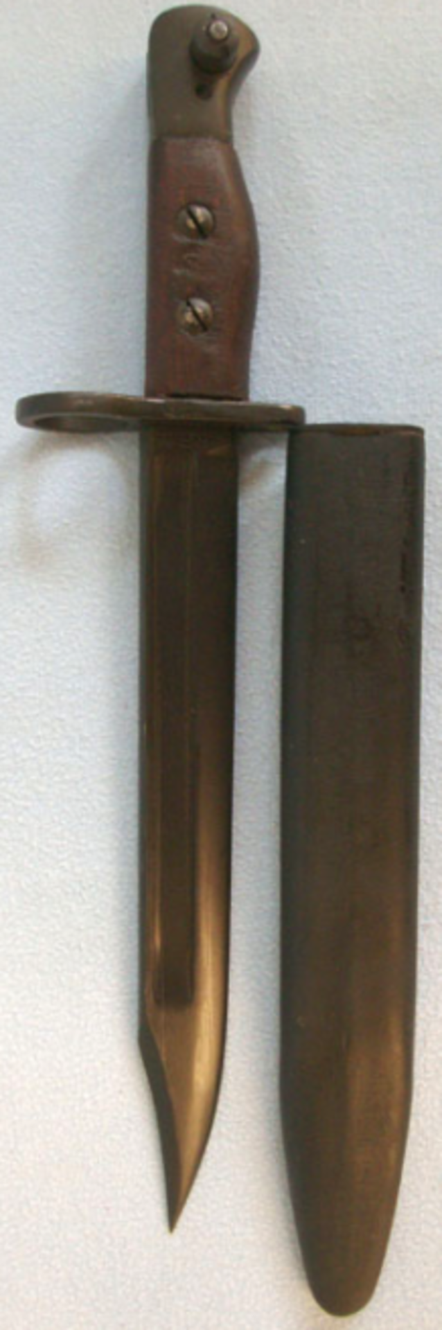 An Indian No 5 MkI Bayonet & Scabbard Made at Ishapore 1978.